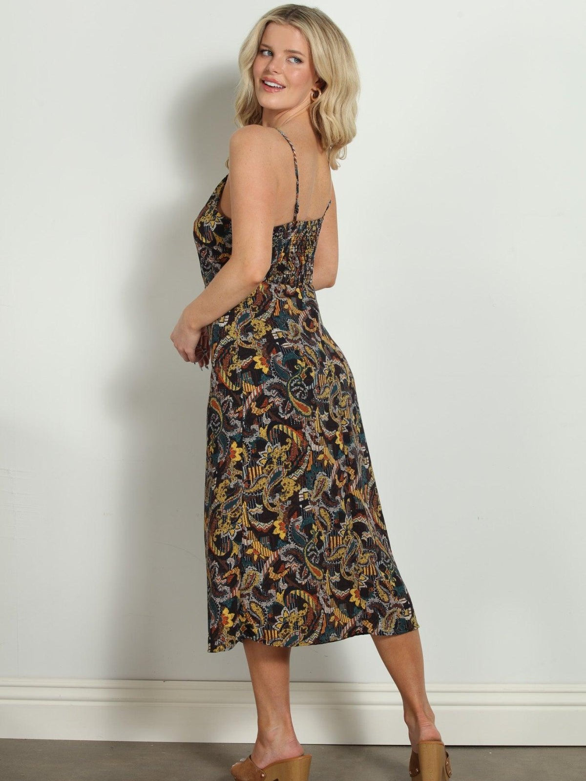 Bernice Button Down Midi Dress-FINAL SALE