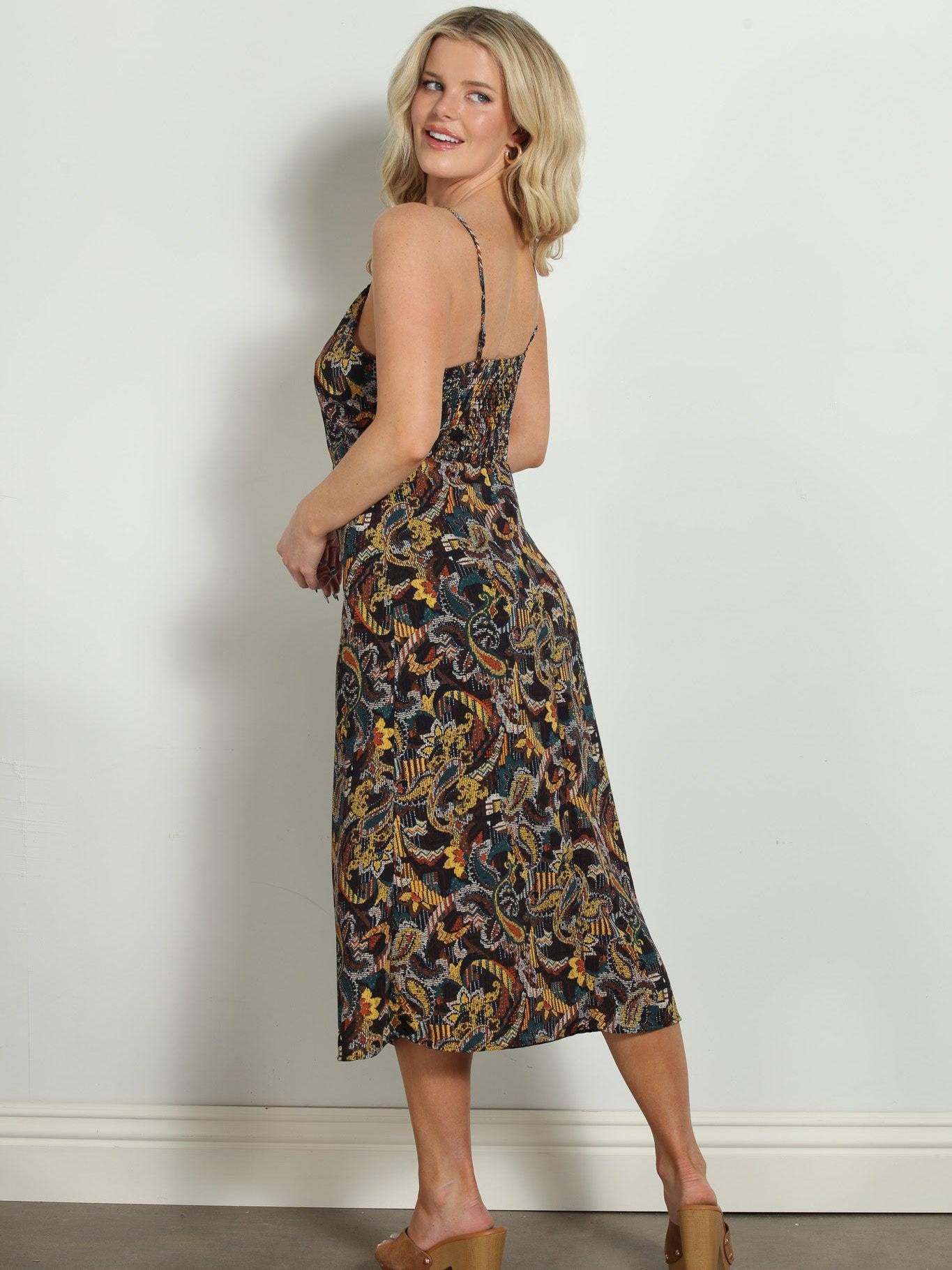 Bernice Button Down Midi Dress-FINAL SALE