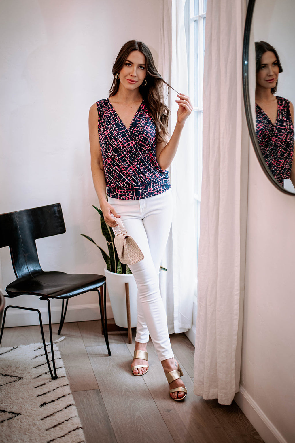 Denny Ity Stretch Surplice Top - FINAL SALE