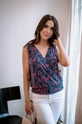 Denny Ity Stretch Surplice Top - FINAL SALE