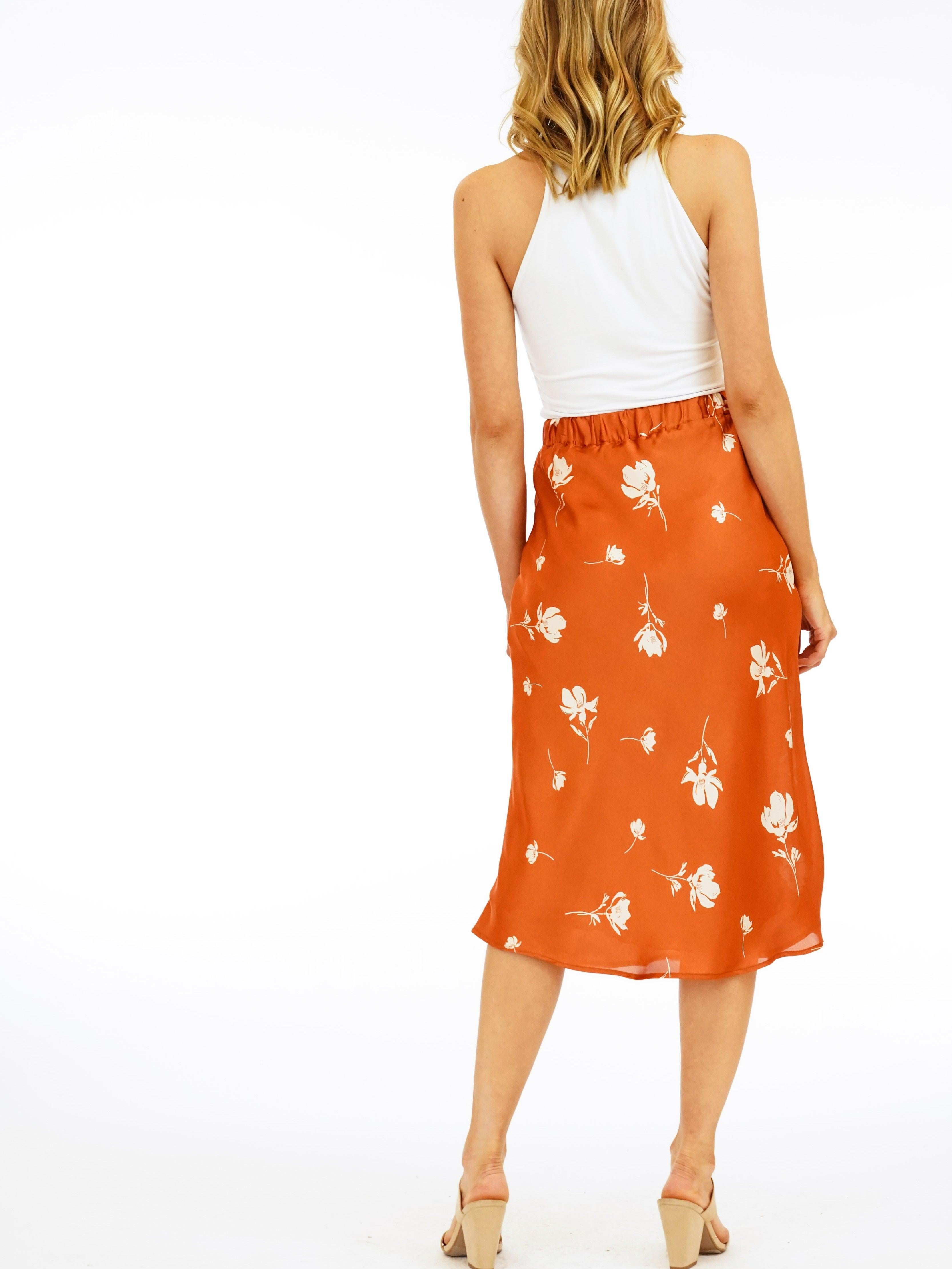 Hawking Satin Midi Skirt - FINAL SALE