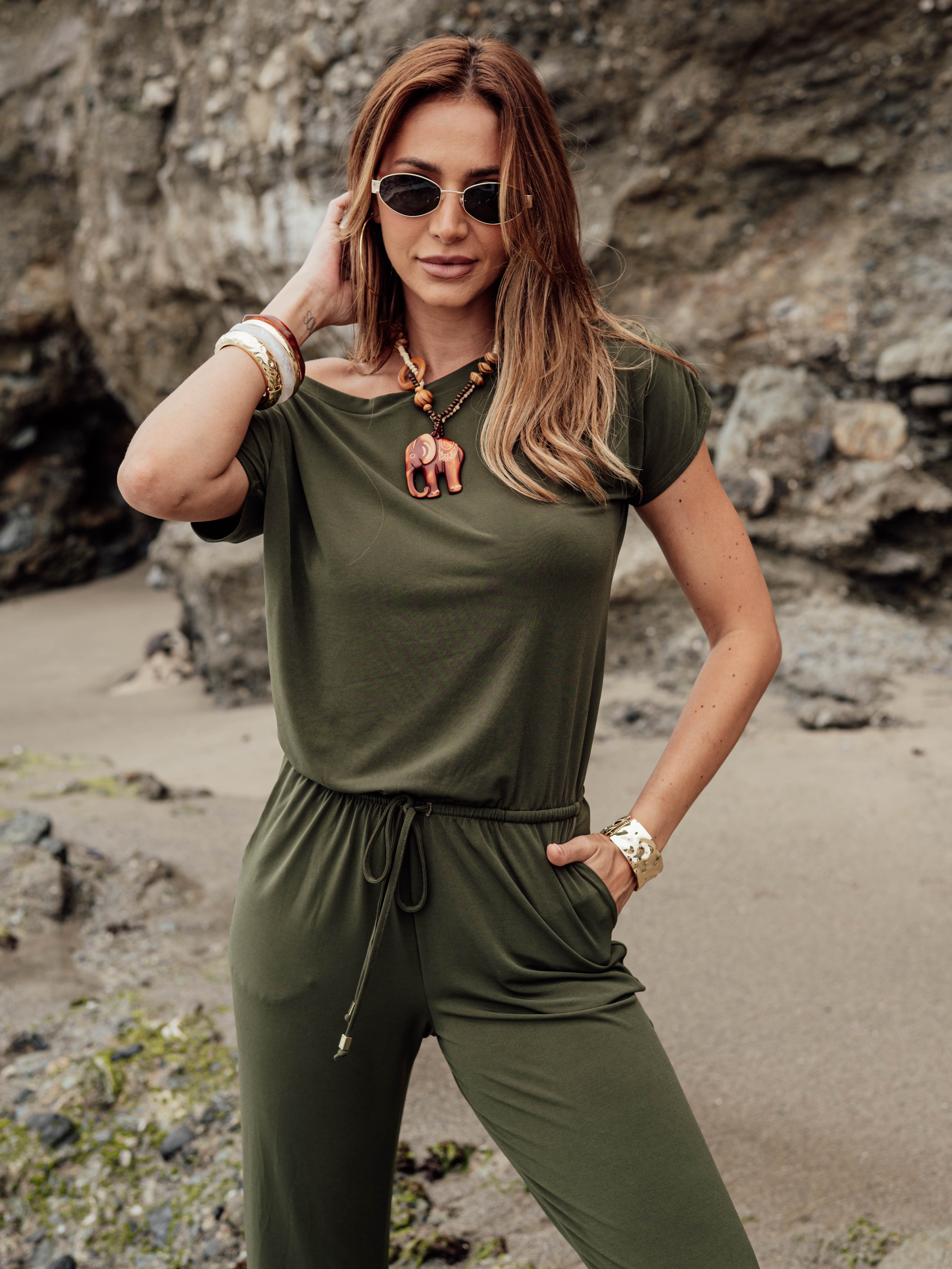 Army ITY Short Sleeve Jumpsuit-BEST SELLER