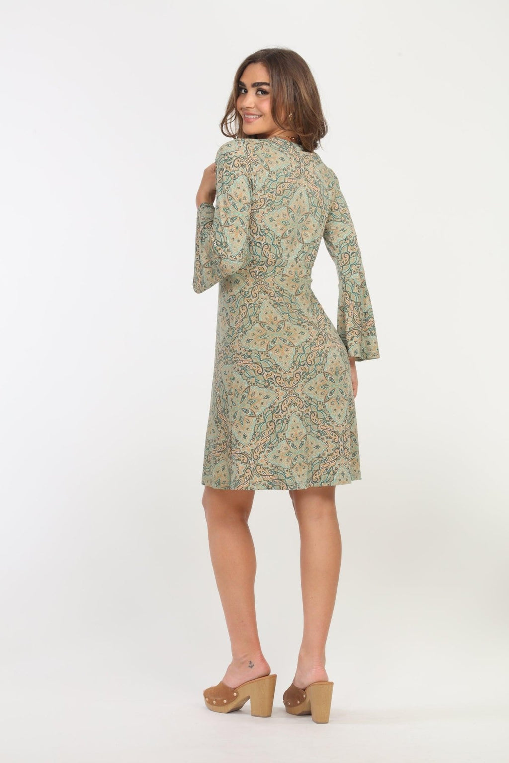 Neema Stretch Bell Sleeve Dress-FINAL SALE