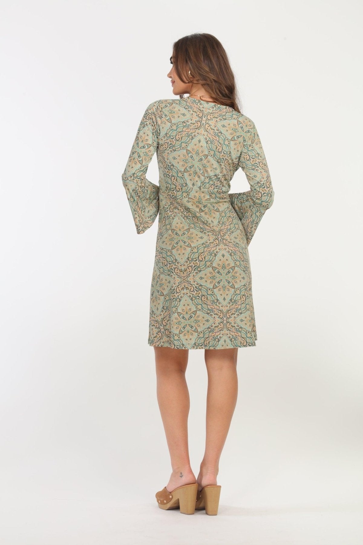 Neema Stretch Bell Sleeve Dress-FINAL SALE