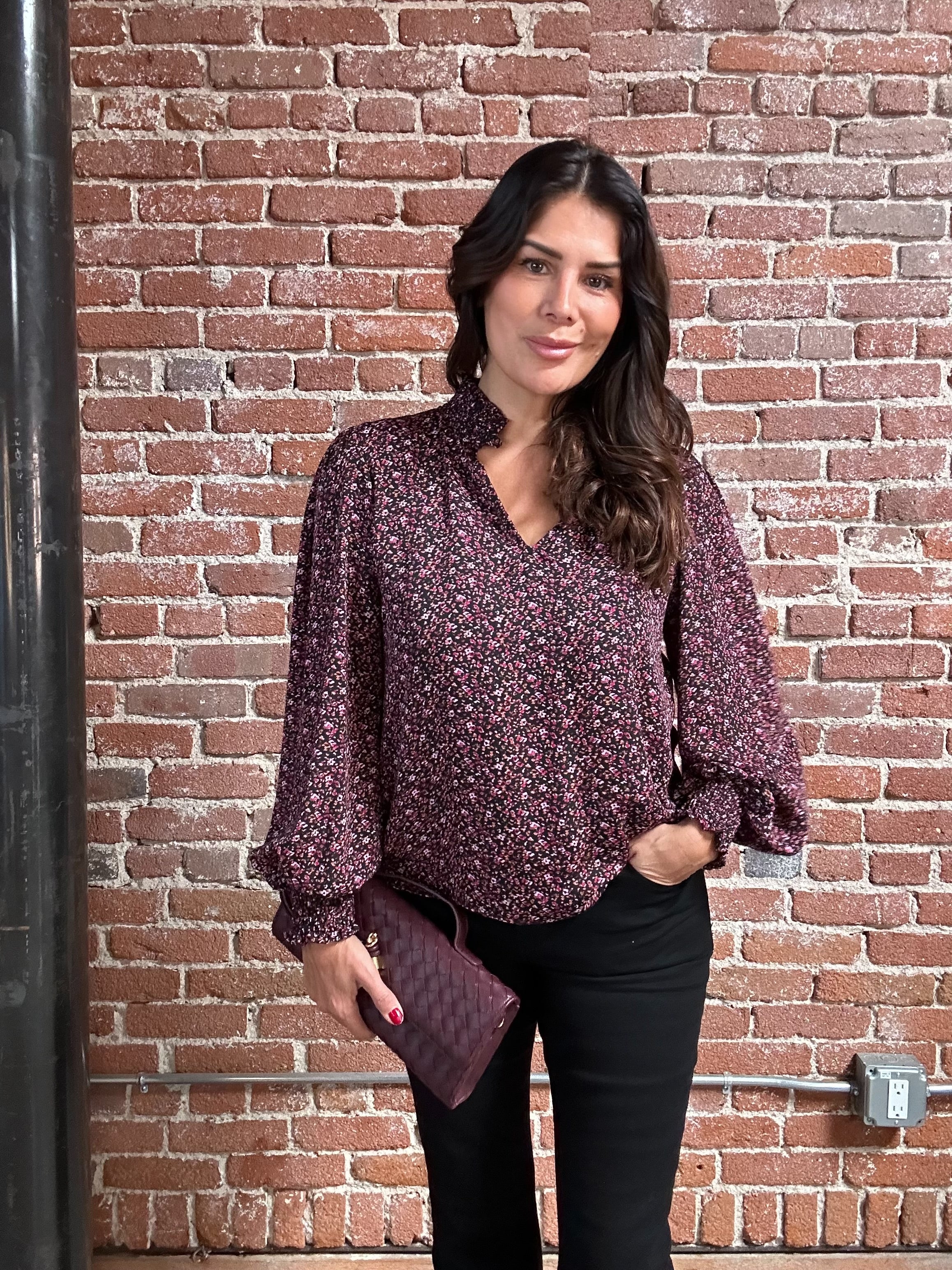 Gigi Smocked Neck Blouse