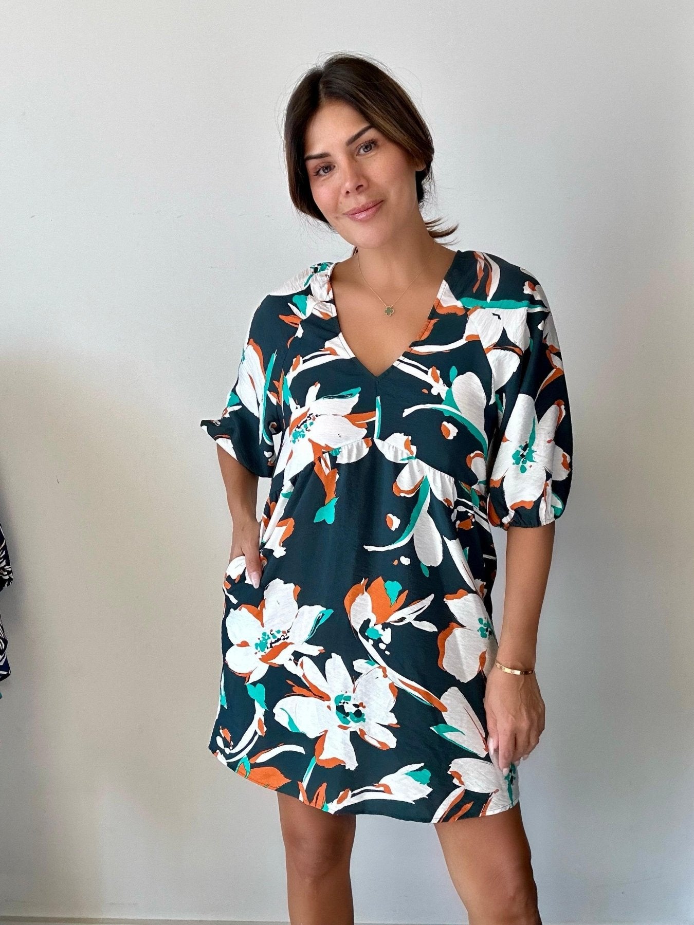 Tiago Empire Puff Sleeve Dress-FINAL SALE