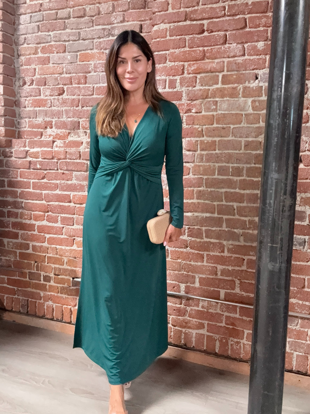 Hunter Stretch Twist Long Sleeve Maxi