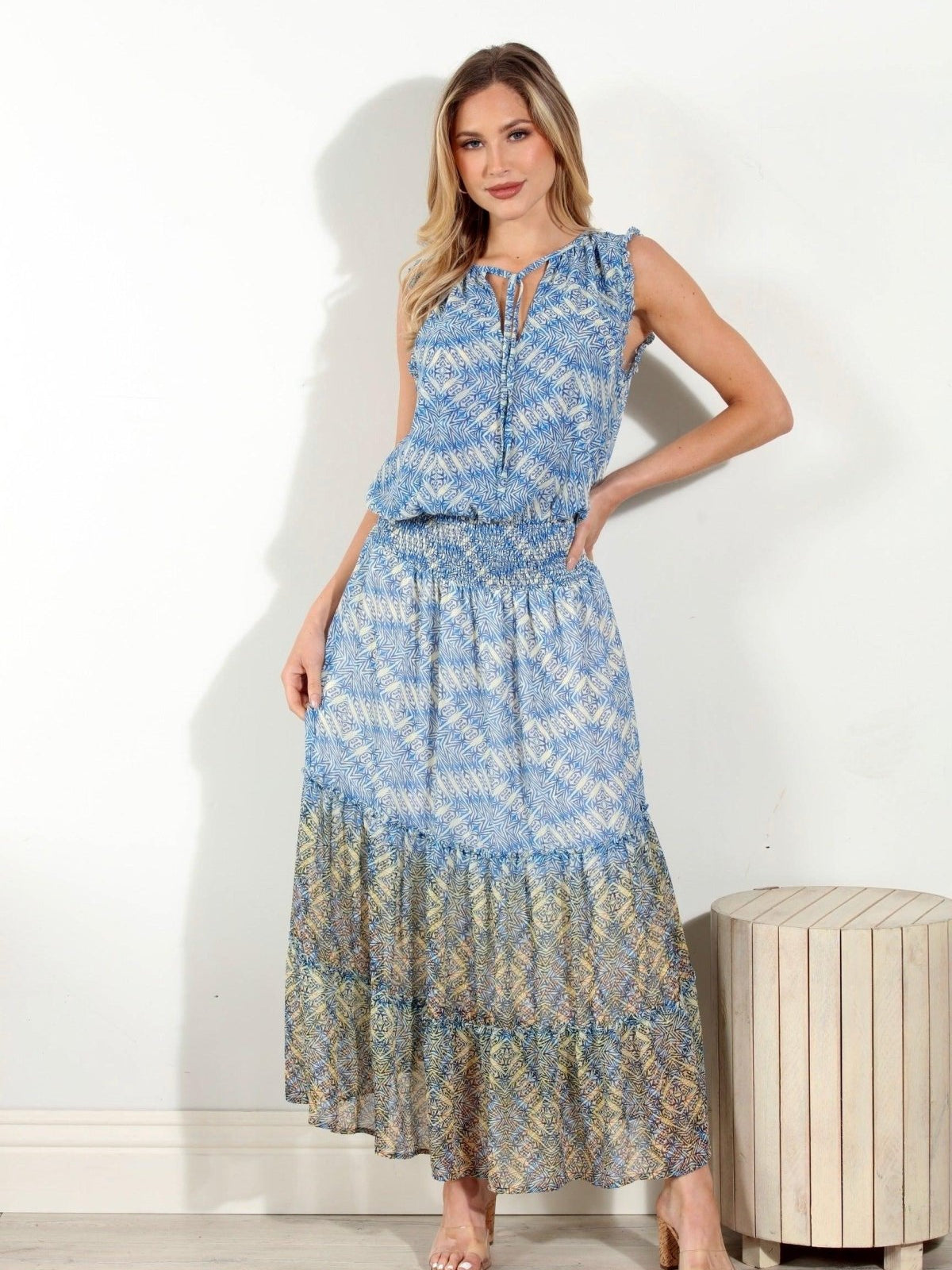 Tina Smocked Midi Dress-FINAL SALE
