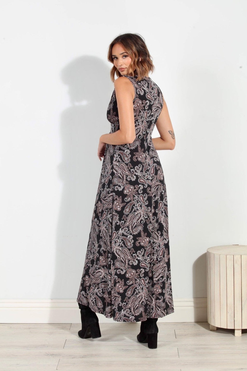 Delano Stretch V-Neck Maxi Dress-FINAL SALE