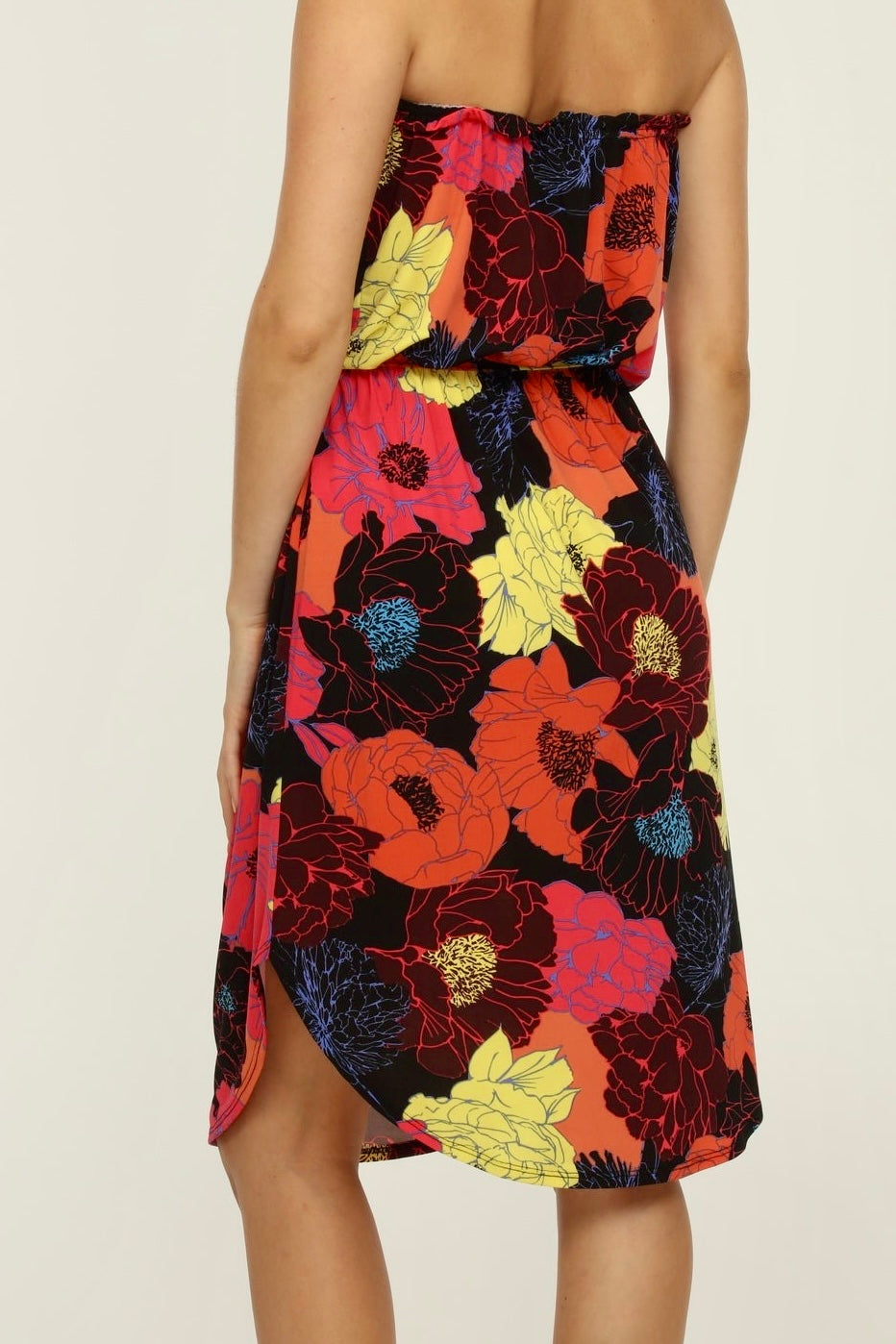 Cheri Stretch Tube Belted Dress-FINAL SALE