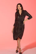Roselie Pleated Wrap Dress-FINAL SALE