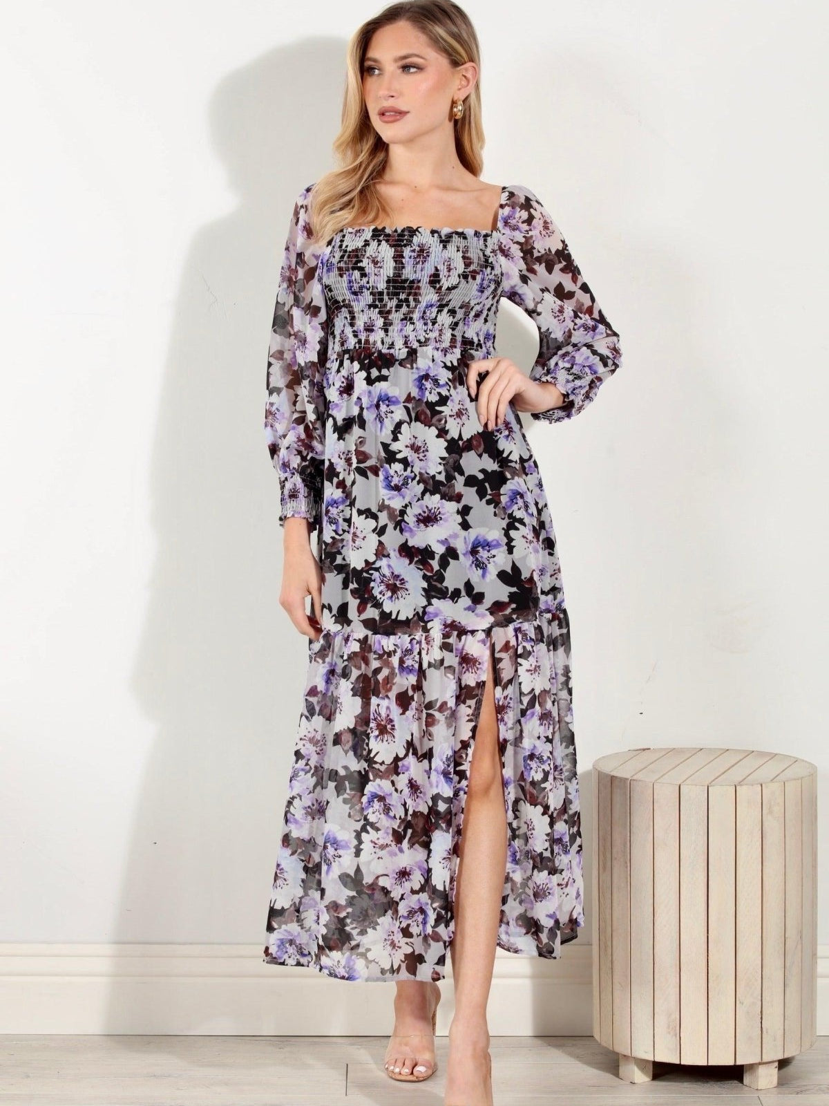 Moira Smocked Midi Dress-FINAL SALE