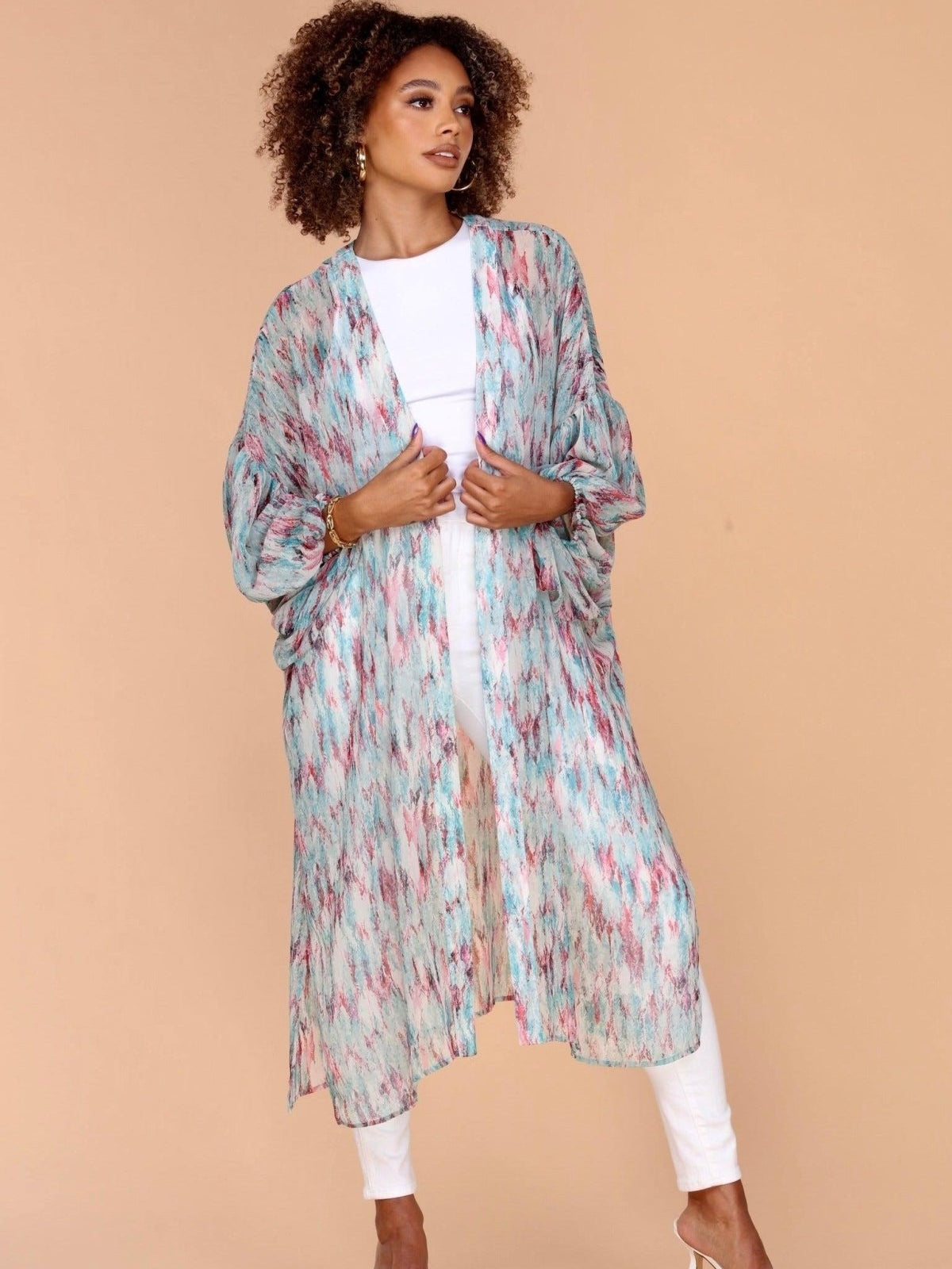 Myranda Chiffon Midi Kimono-FINAL SALE