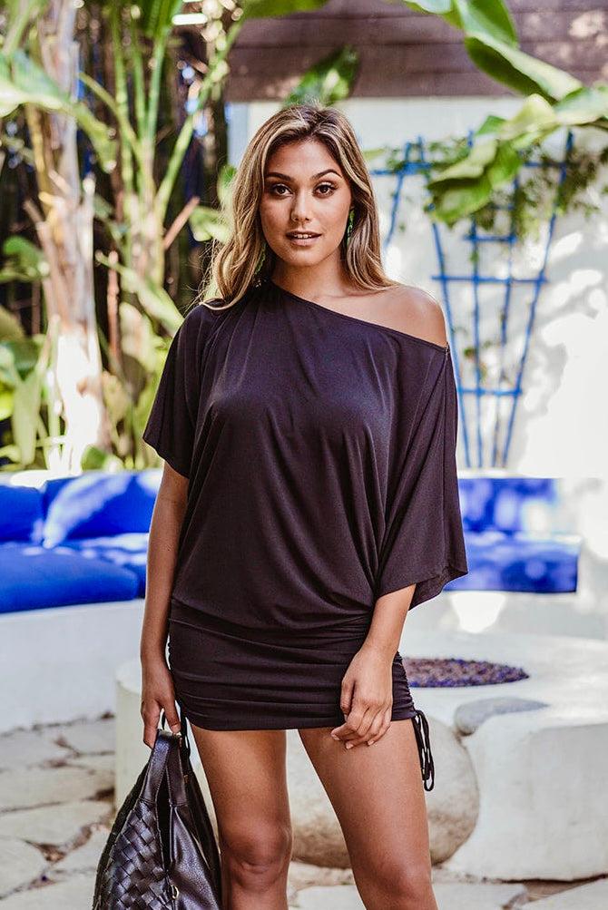 Black Stretch Tunic Dress-BEST SELLER