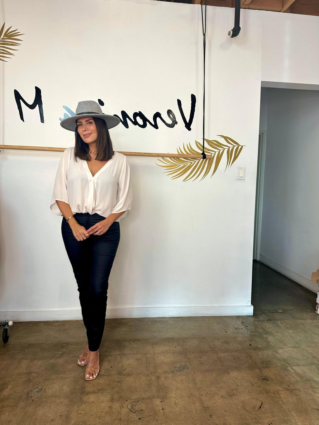 Tractr High Rise Skinny-Black Coated- FINAL SALE