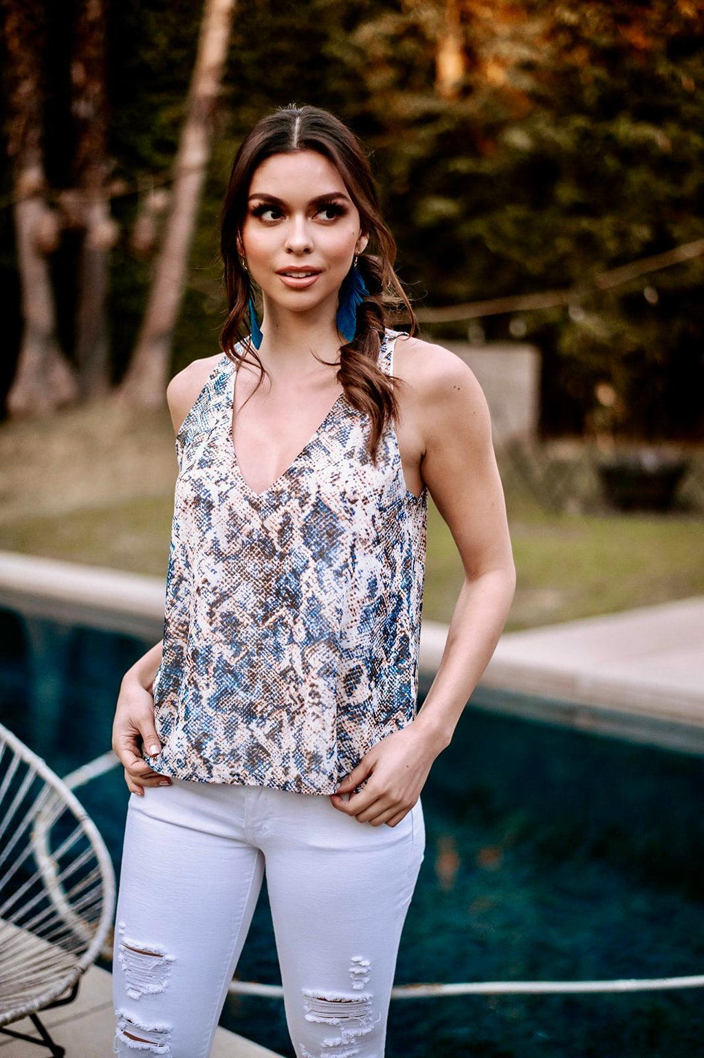 Panama Snake Dressy Tank-FINAL SALE