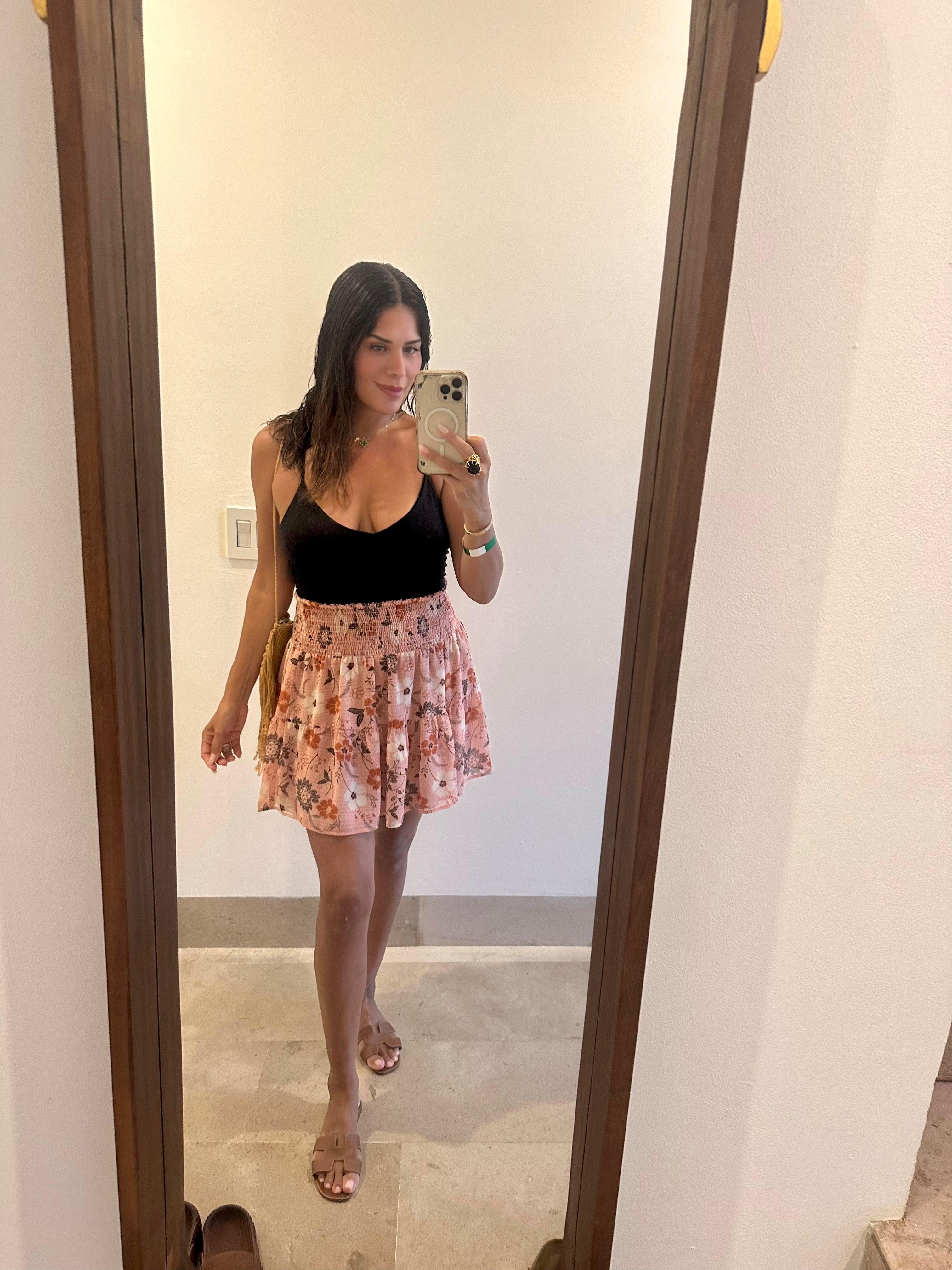 Georgia Smocked Mini Skirt-FINAL SALE