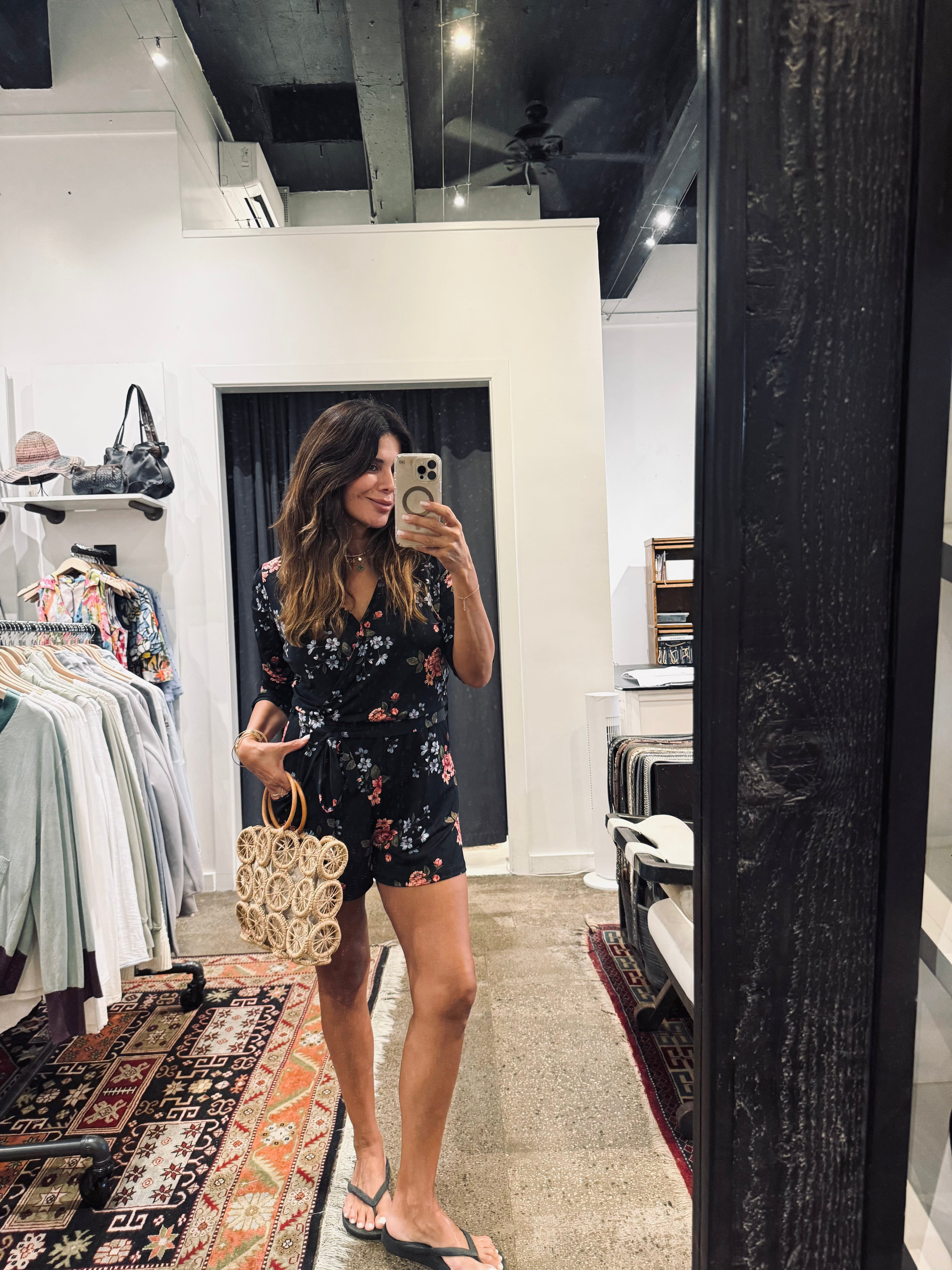Dylan Shirred Sleeve Romper-BEST SELLER