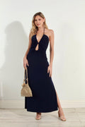 Dark Navy Keyhole Maxi Dress- Best Seller