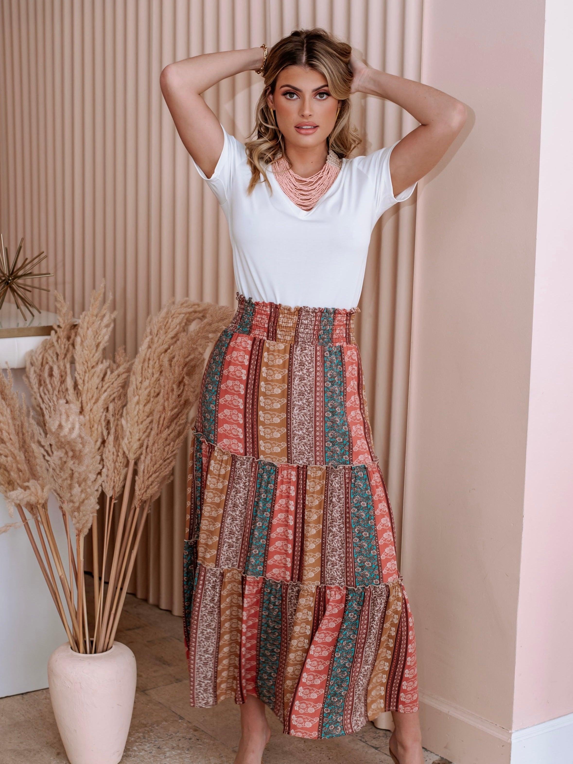 Madrid Boho Tiered Skirt-FINAL SALE
