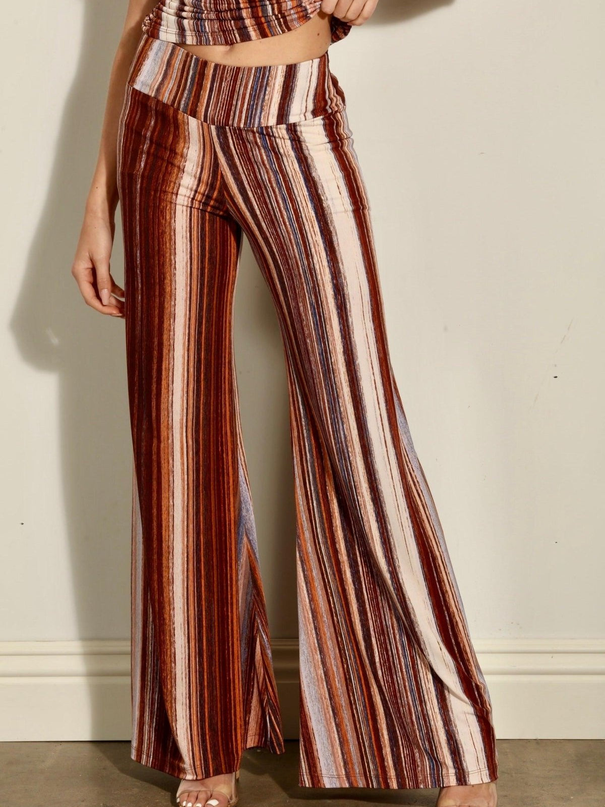 Marcelle Stretch Wide  Leg Pants-FINAL SALE