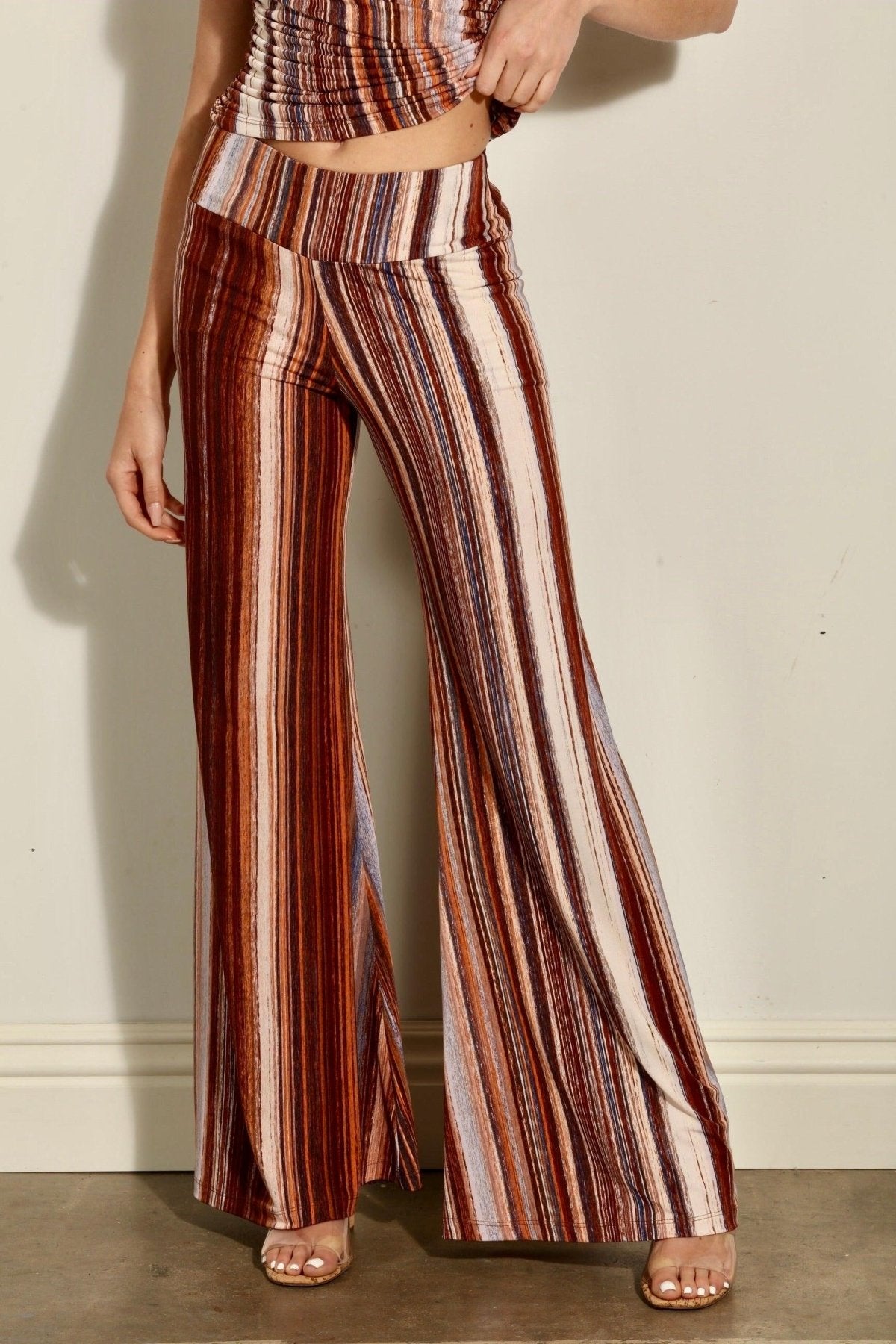 Marcelle Stretch Wide  Leg Pants-FINAL SALE