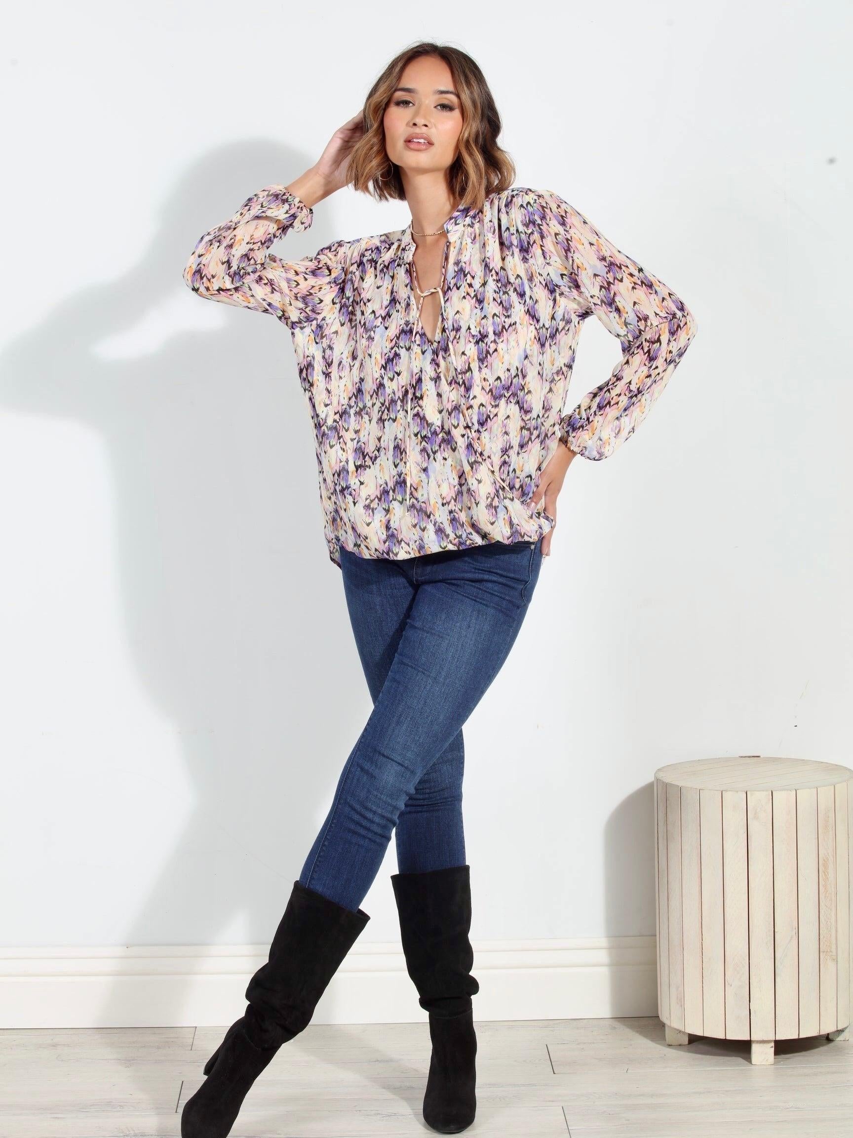 Addie Surplice Blouse-FINAL SALE