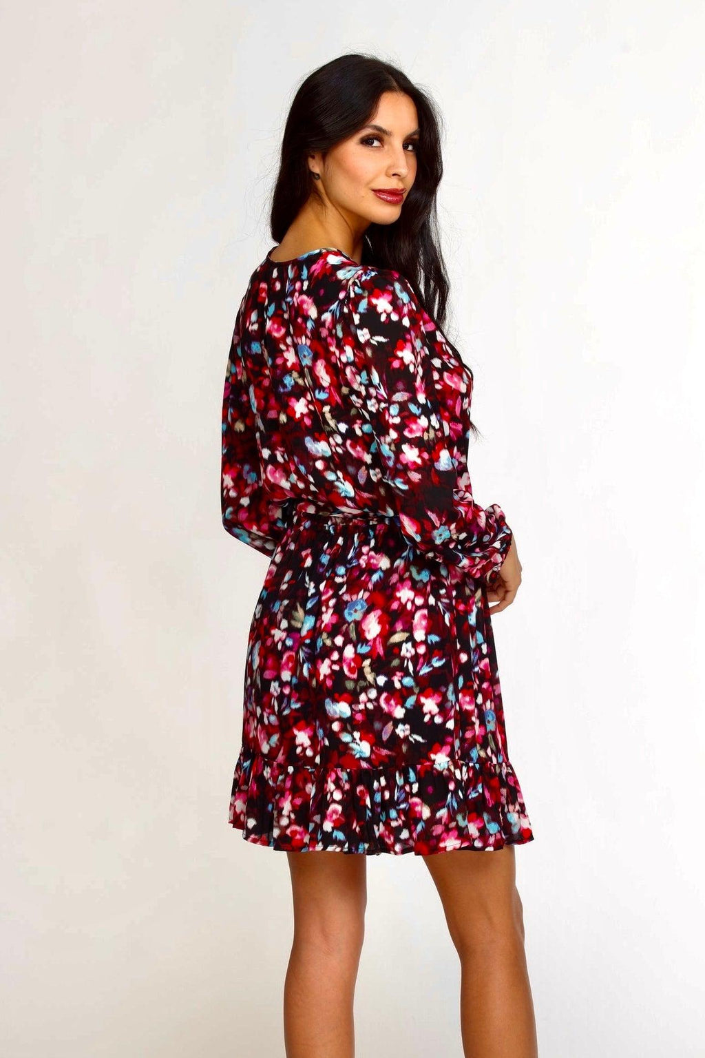 Bali Long Sleeve surplice Dress