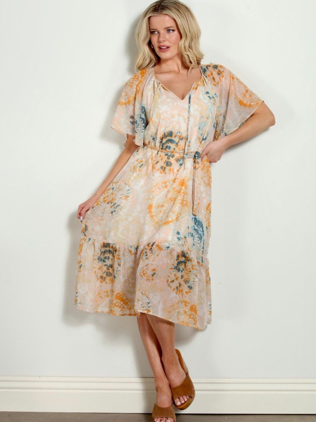 Jessia Bell Sleeve Dress-FINAL SALE