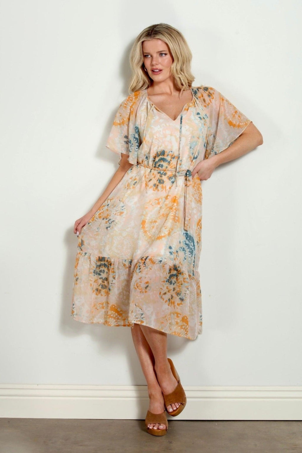 Jessia Bell Sleeve Dress-FINAL SALE