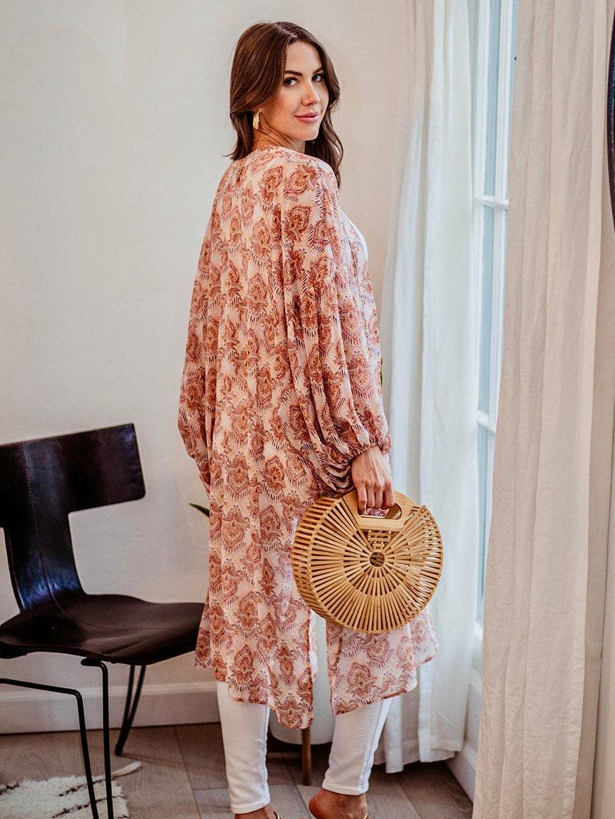 Saria Chiffon Midi Kimono-FINAL SALE