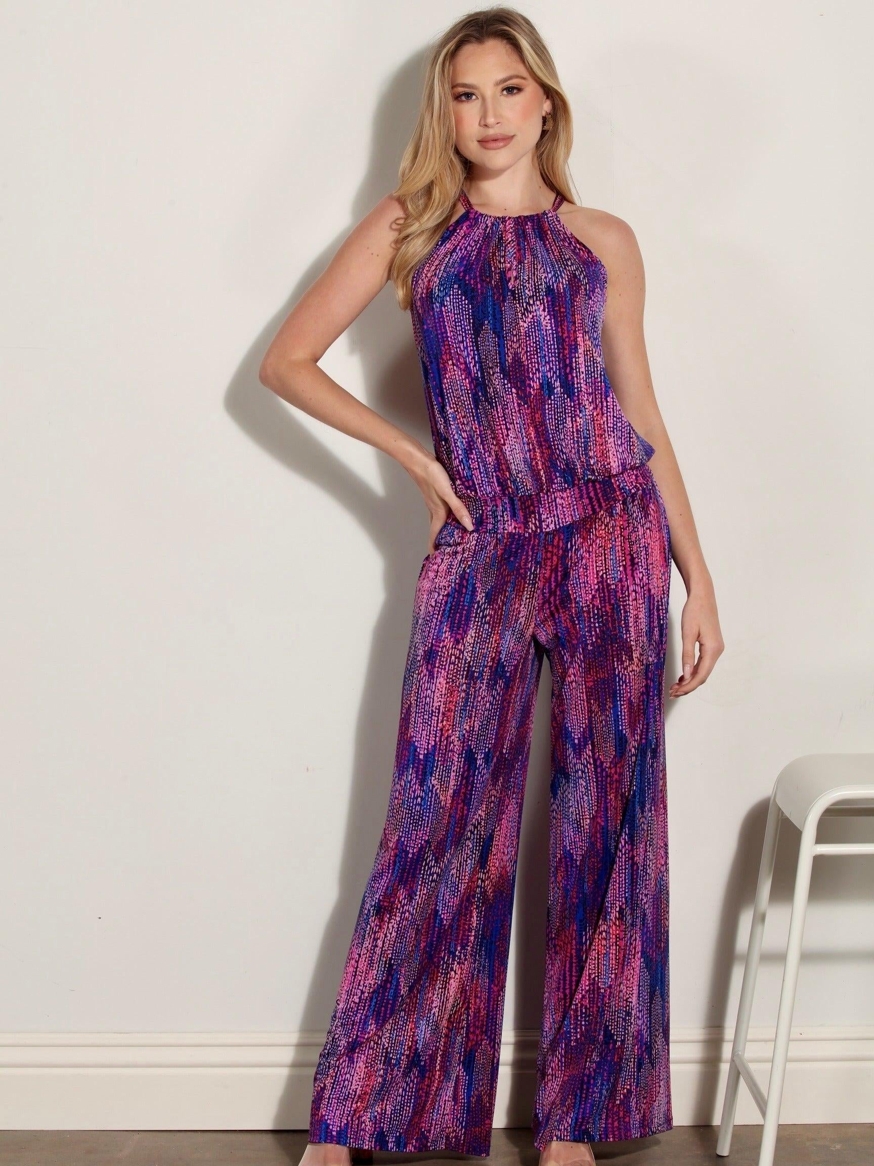 Juliard Stretch Halter Jumpsuit-FINAL SALE