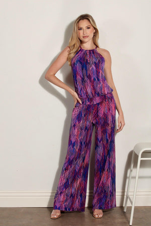Juliard Stretch Halter Jumpsuit-FINAL SALE
