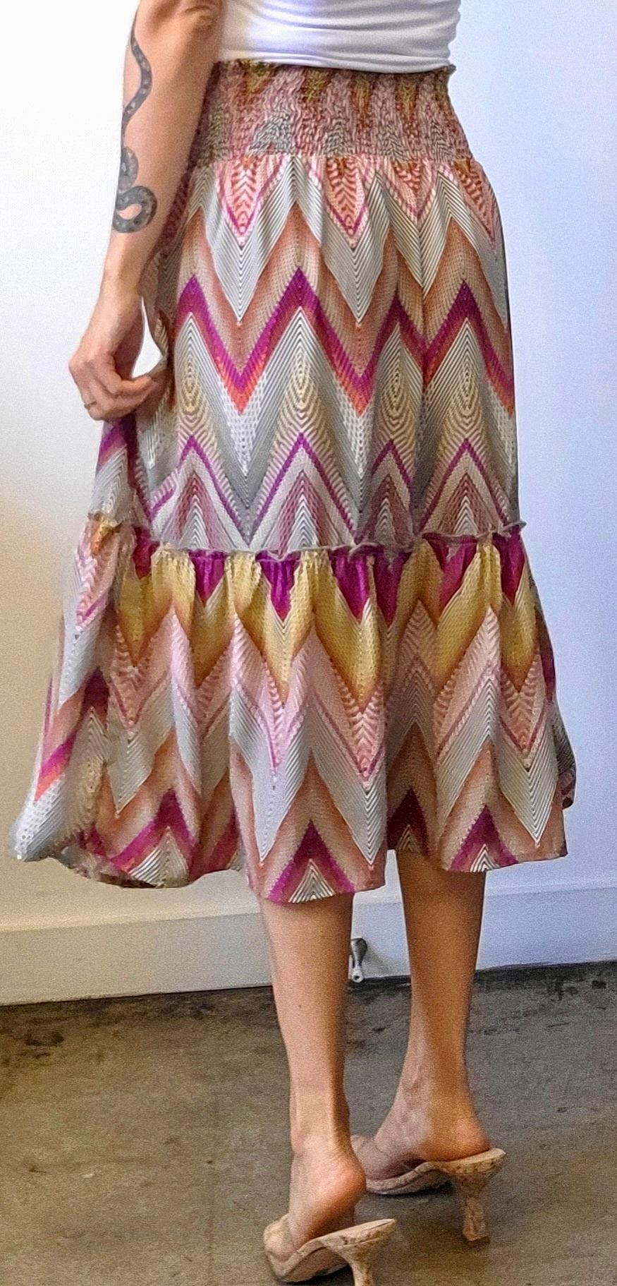 Luxe Smocked Midi Skirt-FINAL SALE