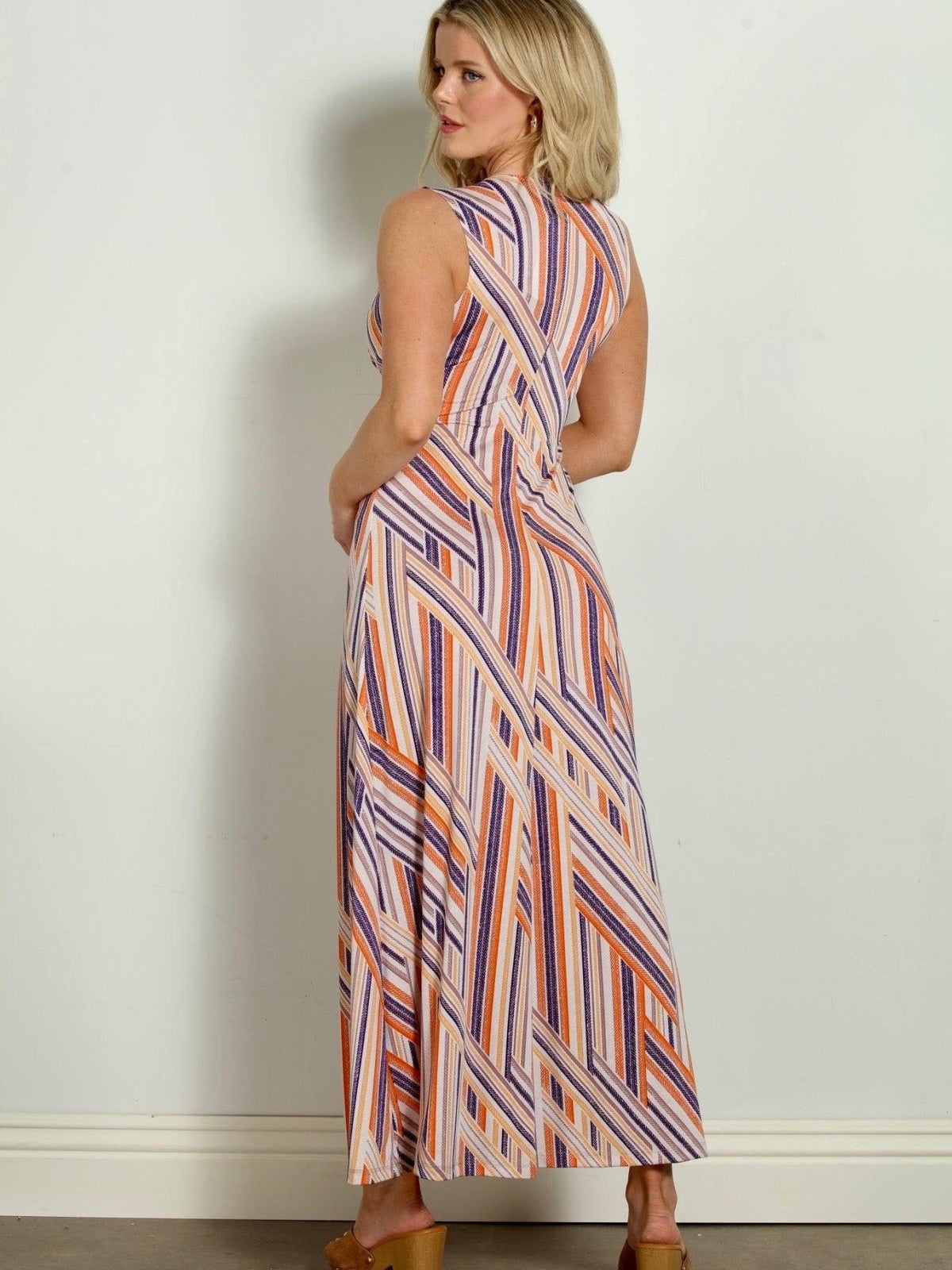 Carmel Stretch V-Neck Maxi Dress-FINAL SALE