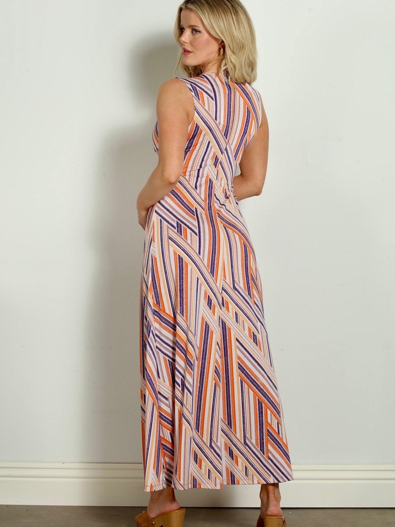 Carmel Stretch V-Neck Maxi Dress-FINAL SALE