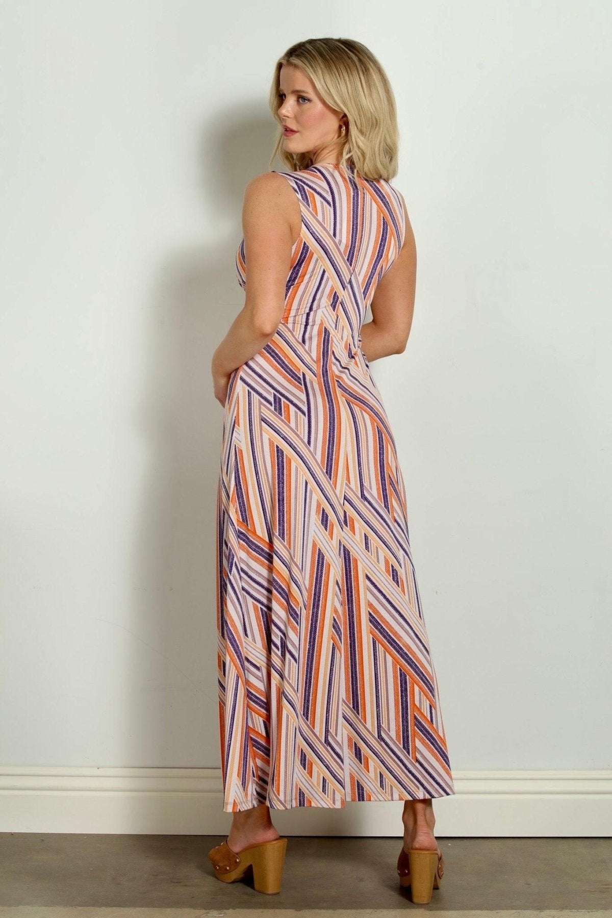 Carmel Stretch V-Neck Maxi Dress-FINAL SALE