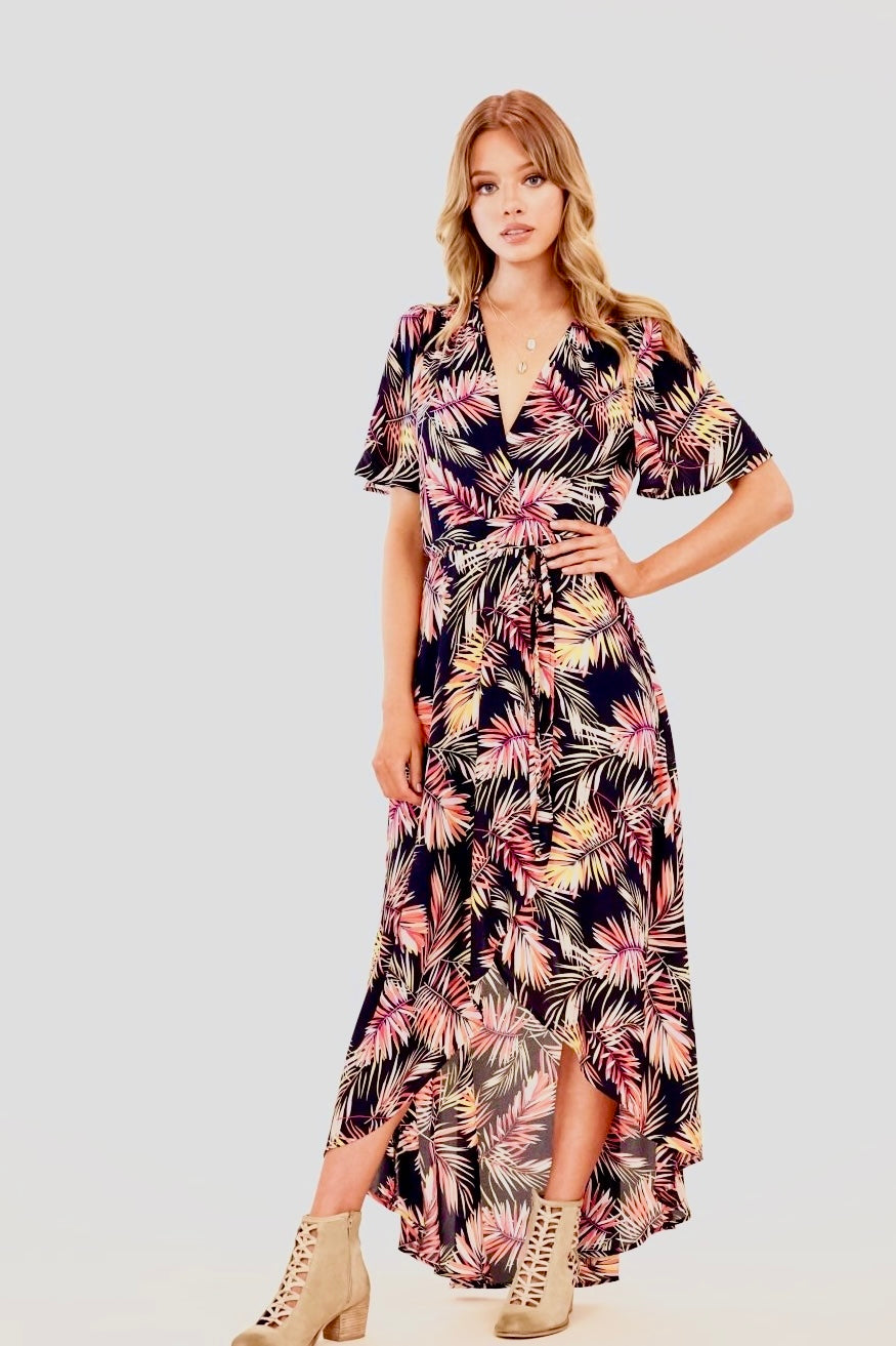 Edith Wrap Maxi Dress- FINAL SALE