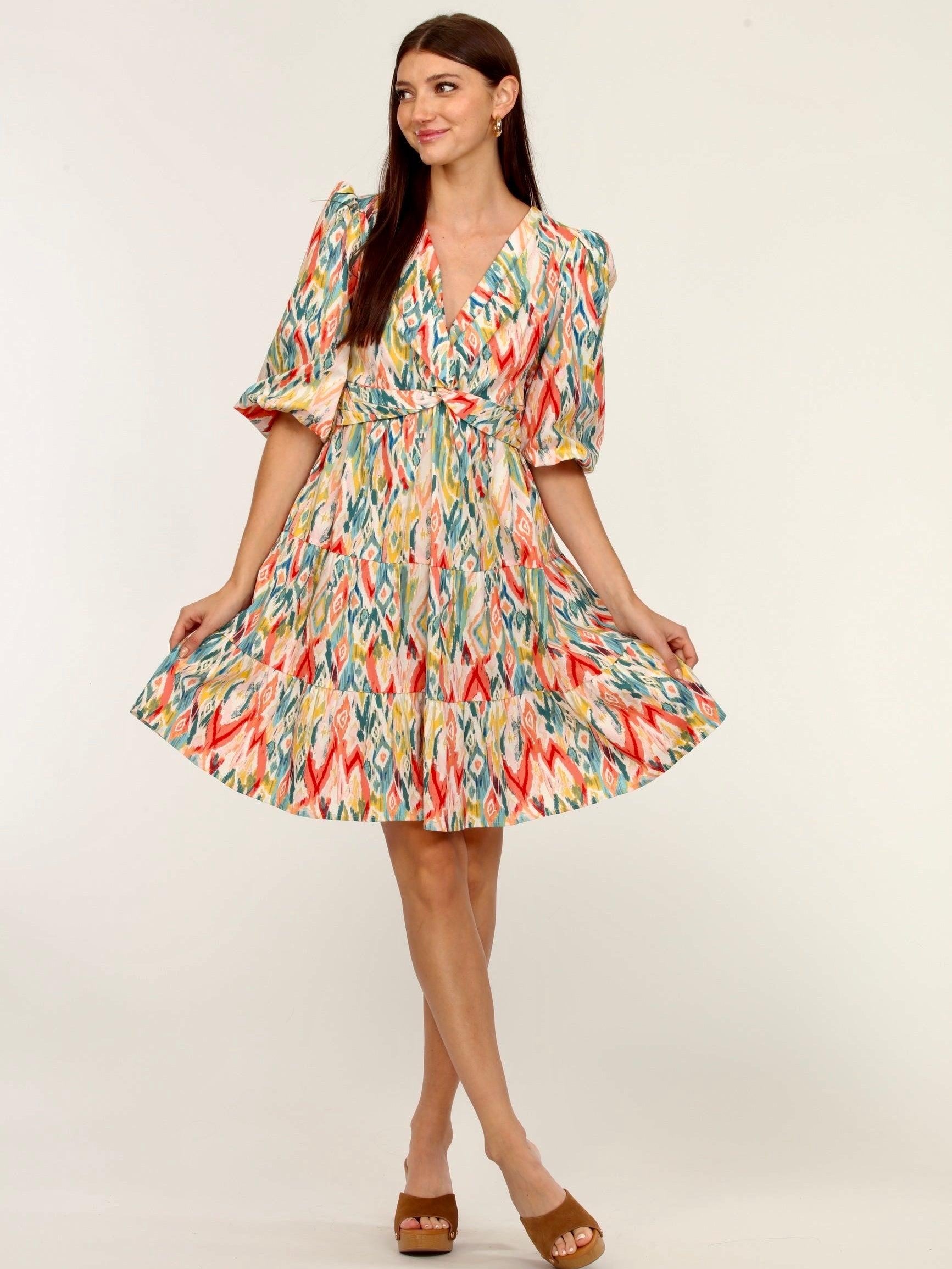 Cynda Twist Poplin Dress-FINAL SALE