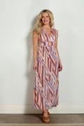 Carmel Stretch V-Neck Maxi Dress-FINAL SALE