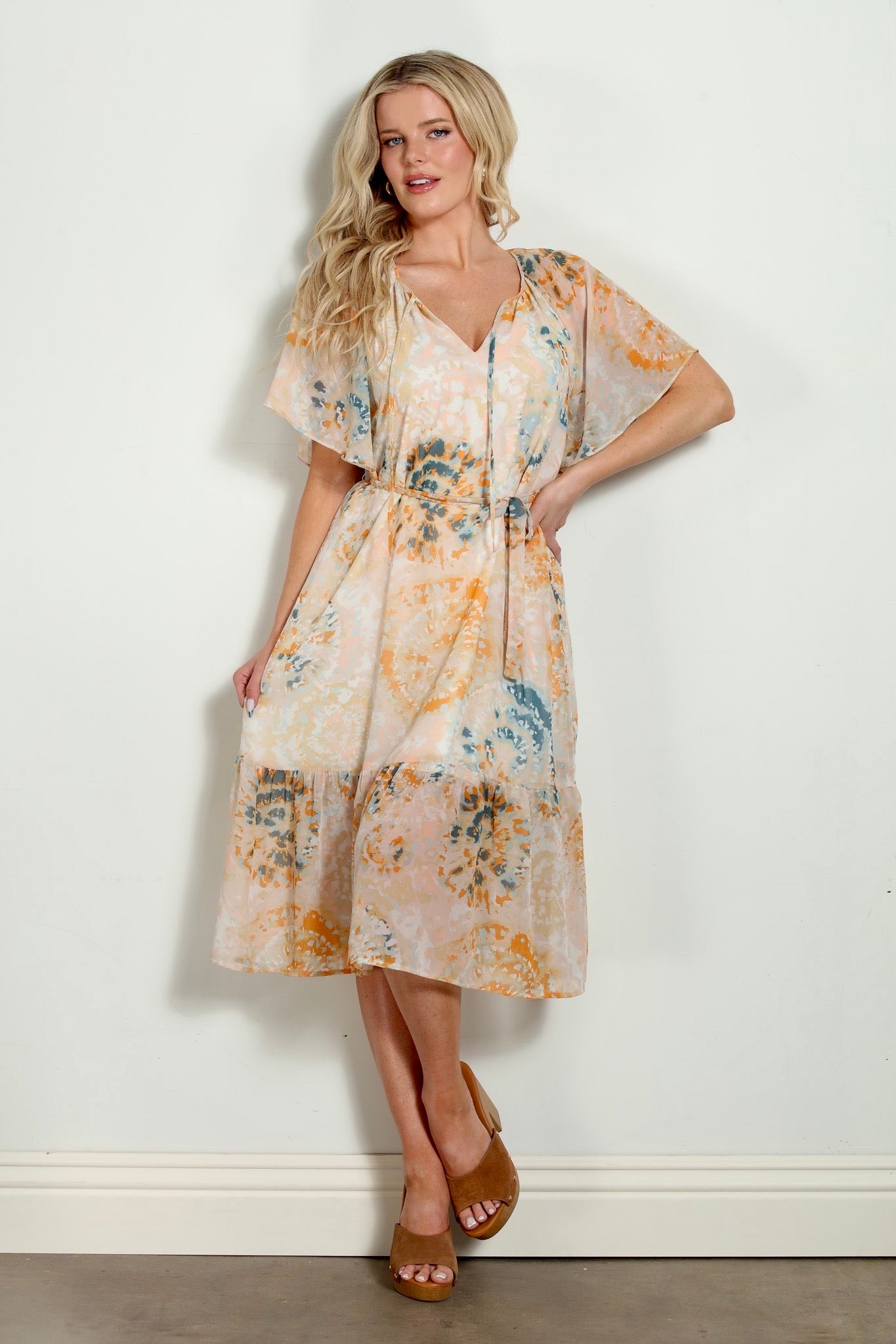 Jessia Bell Sleeve Dress-FINAL SALE