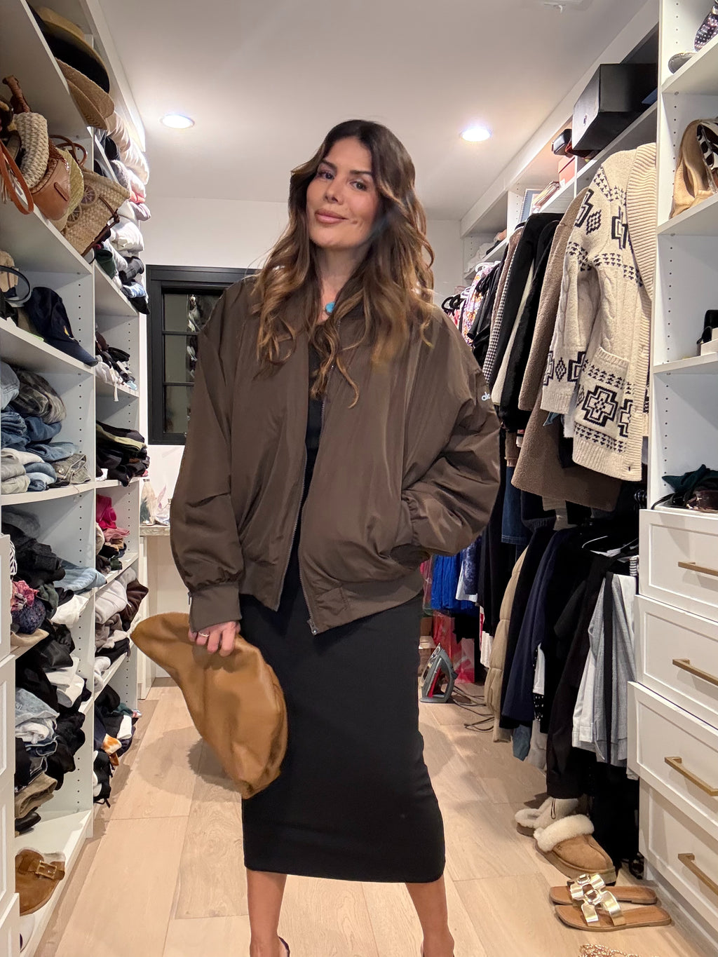 Black Lux Ribbed Stretch Fitted Midi Skirt-BEST SELLER