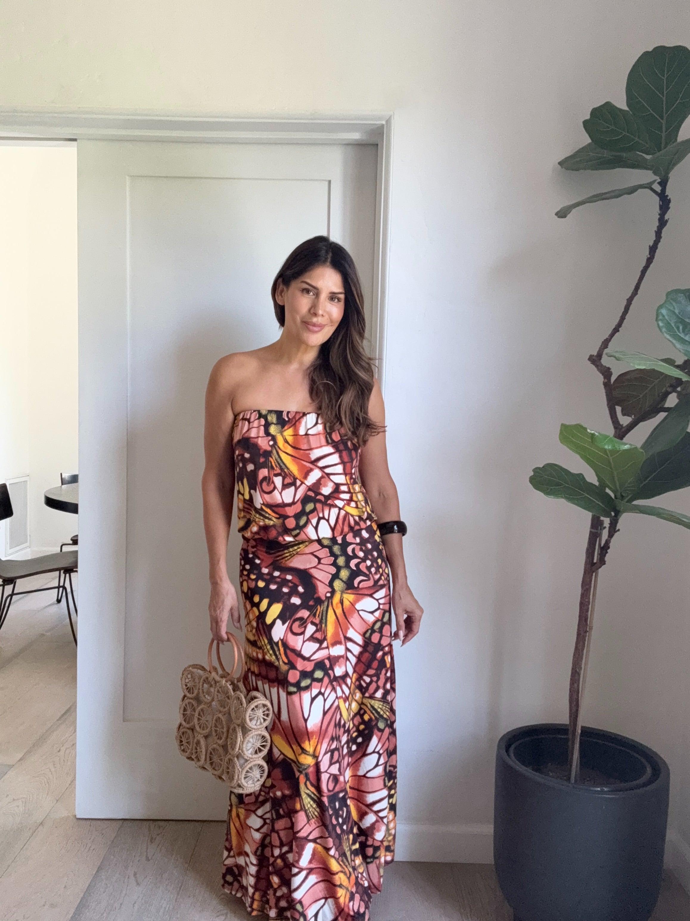 Mariposa Stretch Drop Waist Maxi Dress-BEST SELLER