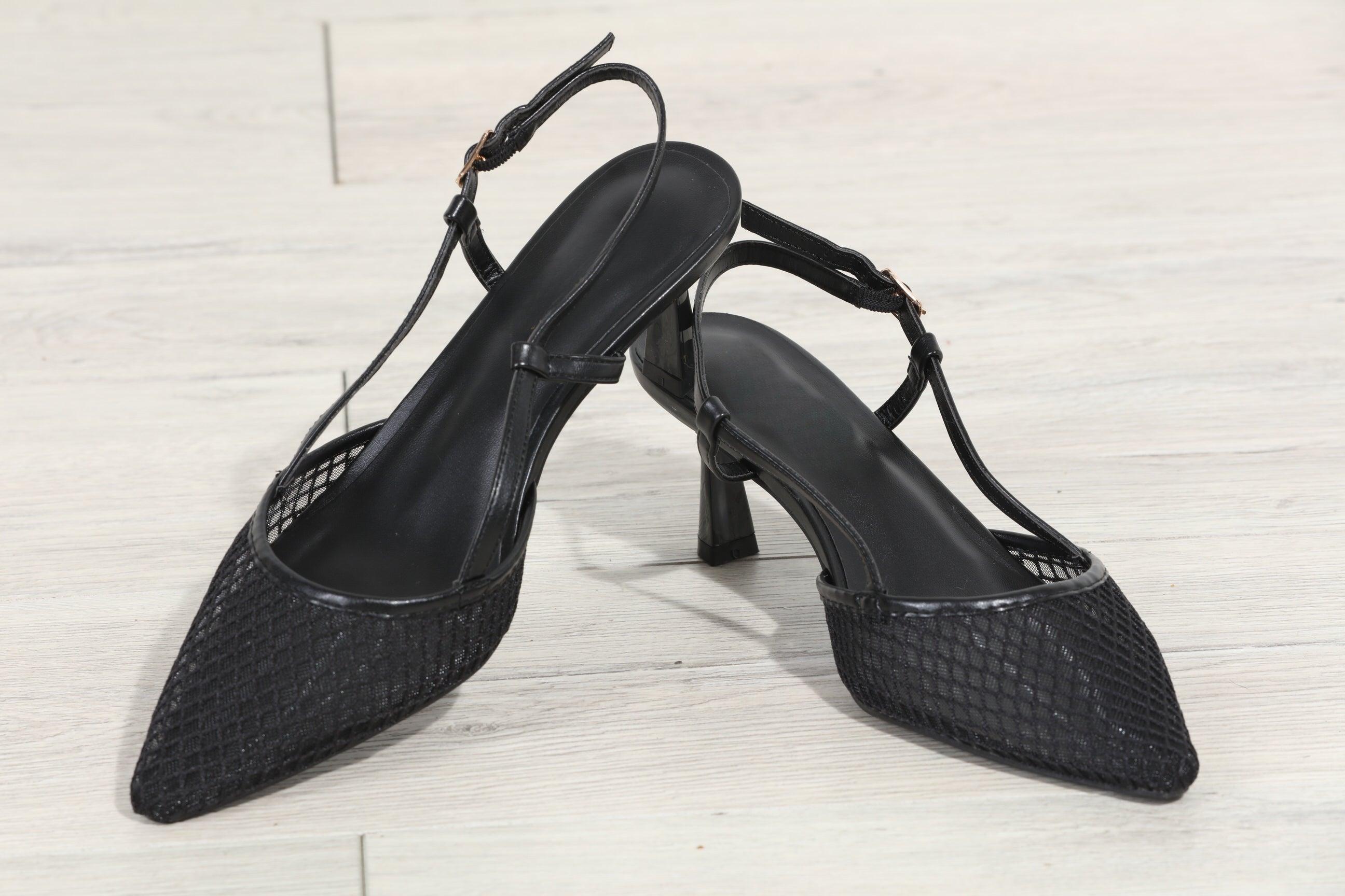 Skarlet Mesh Kitten Heel-FINAL SALE