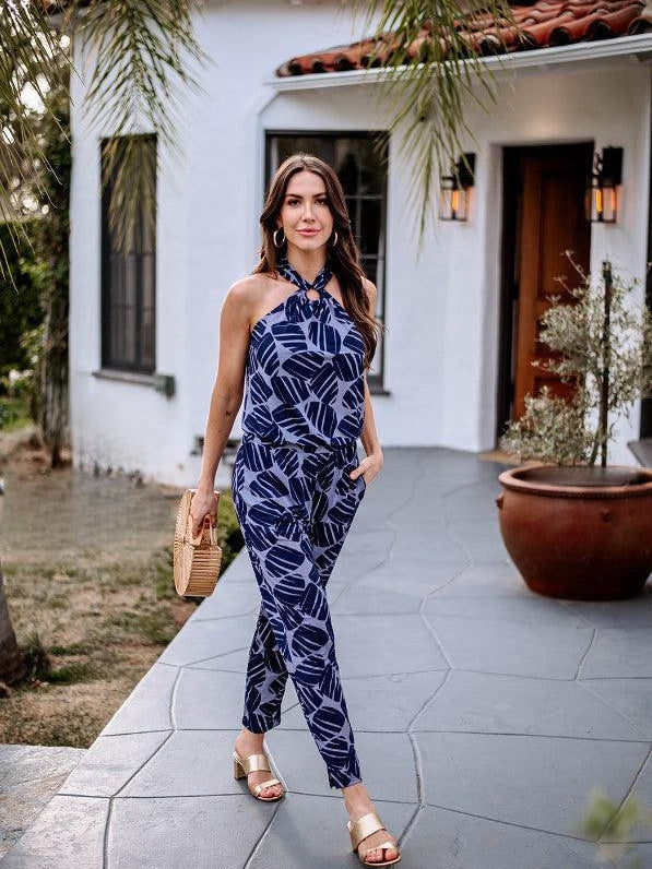 Kika Stretch Ring Halter Jumpsuit