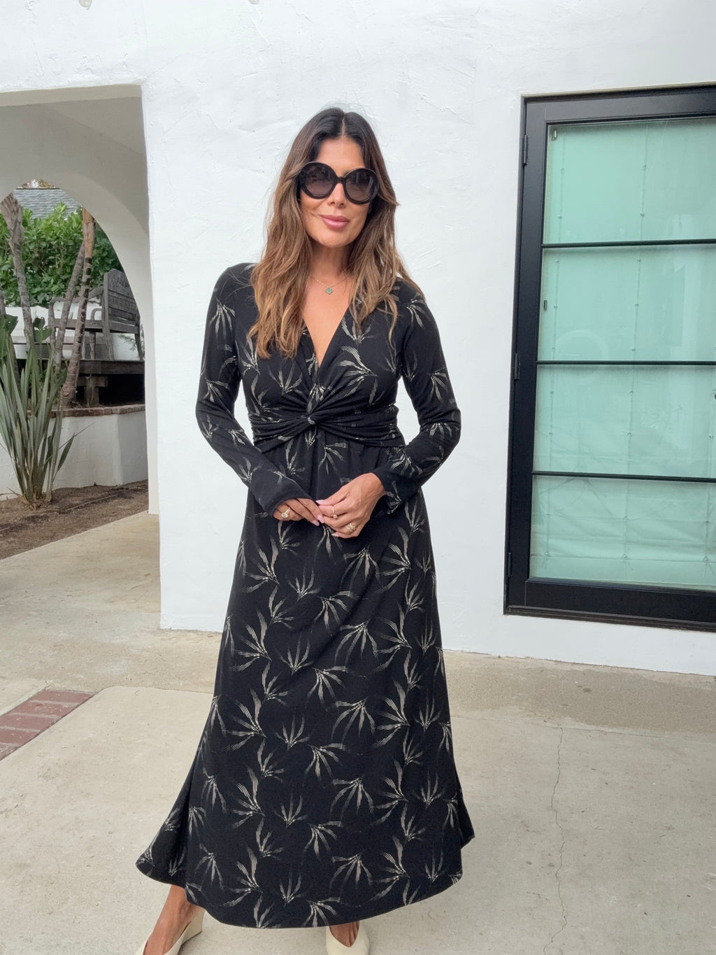 Willow Stretch Twist Long Sleeve Maxi