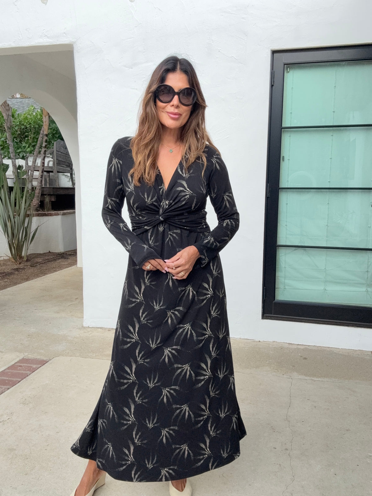 Willow Stretch Twist Long Sleeve Maxi