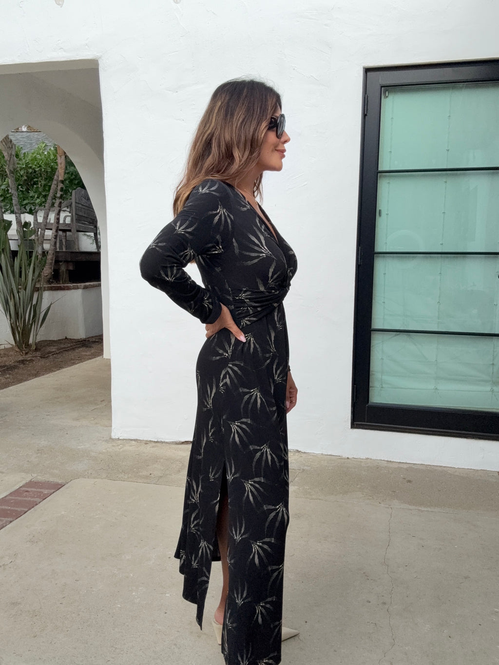 Willow Stretch Twist Long Sleeve Maxi