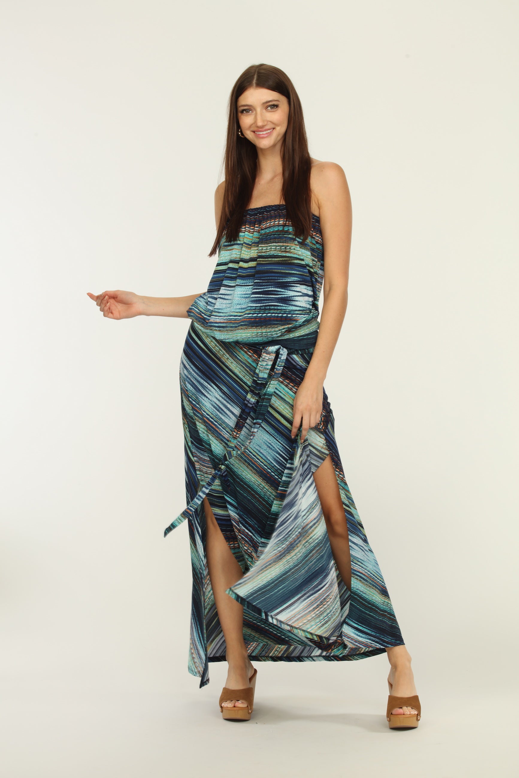 Solana Tie Front Maxi Skirt-BEST SELLER