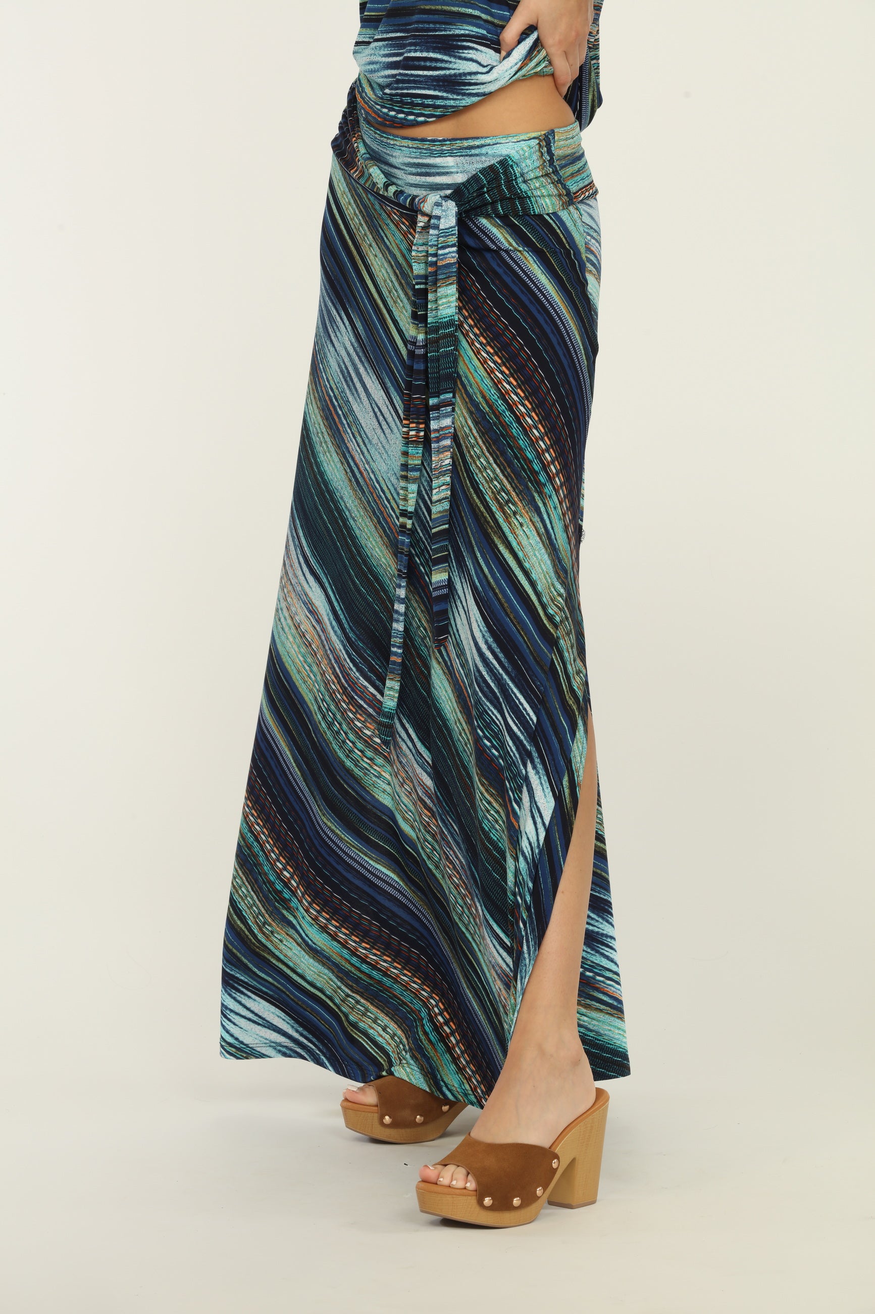 Solana Tie Front Maxi Skirt-BEST SELLER